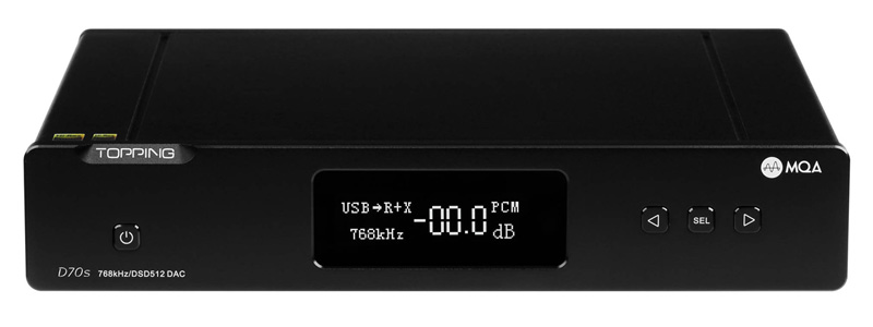 Topping D70S MQA DAC Symétrique 2x AK4497 Bluetooth 5.0 LDAC I2S XMOS 32bit 768kHz DSD512