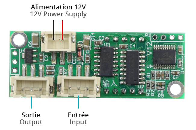 Module contrôle de volume affichage LED télécommande