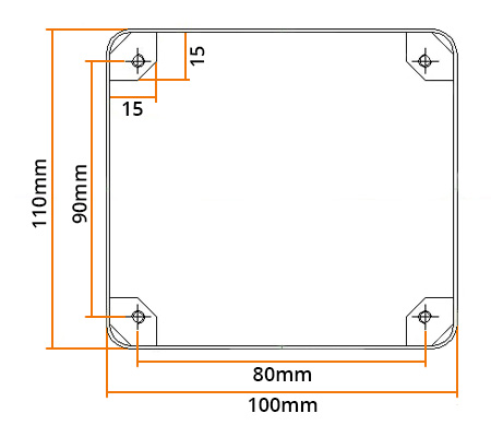 Boîtier Aluminium Capot Noir pour Transformateur Torique 110x100x115mm