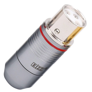 EIZZ EZ-205 Connecteur XLR Femelle 3 Pôles PTFE Plaqué Platine Ø9mm Rouge (Unité)