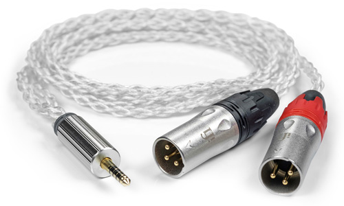 iFi Audio Câble Symétrique Jack 4.4mm mâle vers 2x XLR mâles Cuivre OFHC Argent 1m
