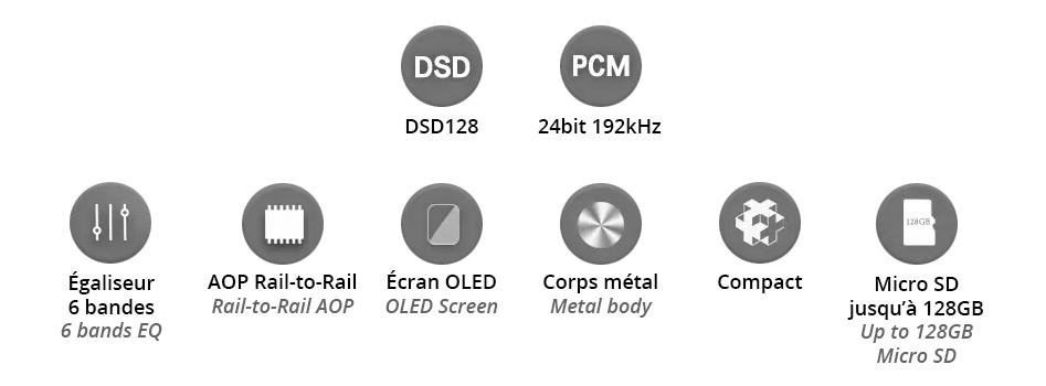 xDuoo X2S Baladeur numérique DAP 24bit 192kHz DSD128