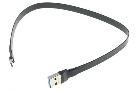 ADT-LINK Câble USB-A Mâle vers Micro USB Mâle Plat 30cm