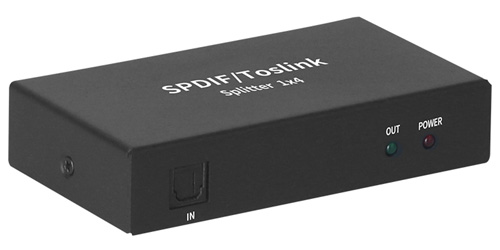 Splitter SPDIF Actif Optique Toslink 1 Vers 4