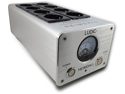 Ludic Heimdall Distributeur Secteur Filtré 8 Prises Schuko Aluminium Noir