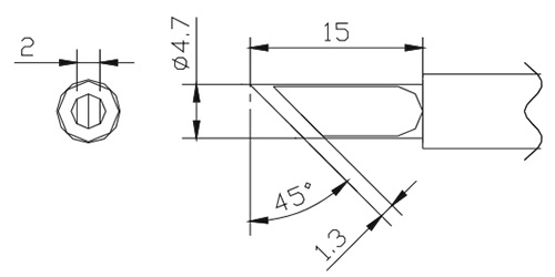 C8L-K Panne de fer à souder Ø4.7mm