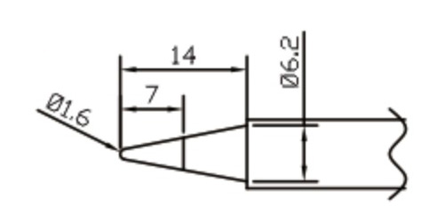 C8L-1.6B Panne de fer à souder Ø1.6mm