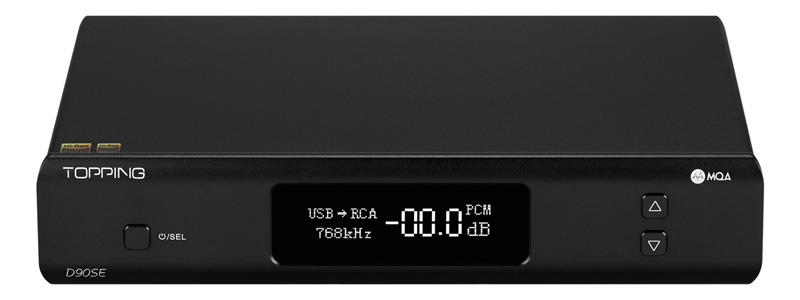 Topping D90SE DAC Symétrique ES9038Pro 32bit 768kHz DSD512 Noir