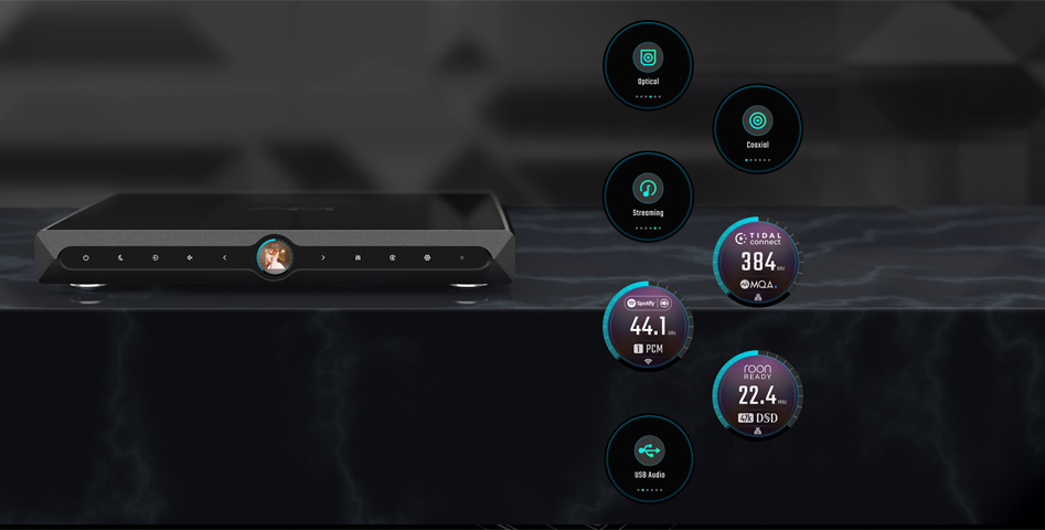 Matrix X-Sabre 3 DAC ES9038Pro WiFi DLNA AirPlay Roon Ready 32bit 768kHz DSD512 MQA Noir