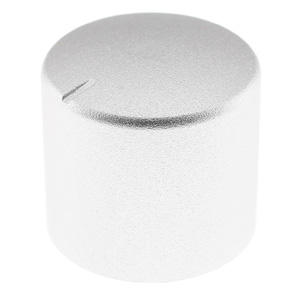 Bouton Aluminium 25mm Ø6mm Argent