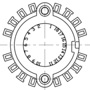 Sélecteur 4x3 Positions Axe rond