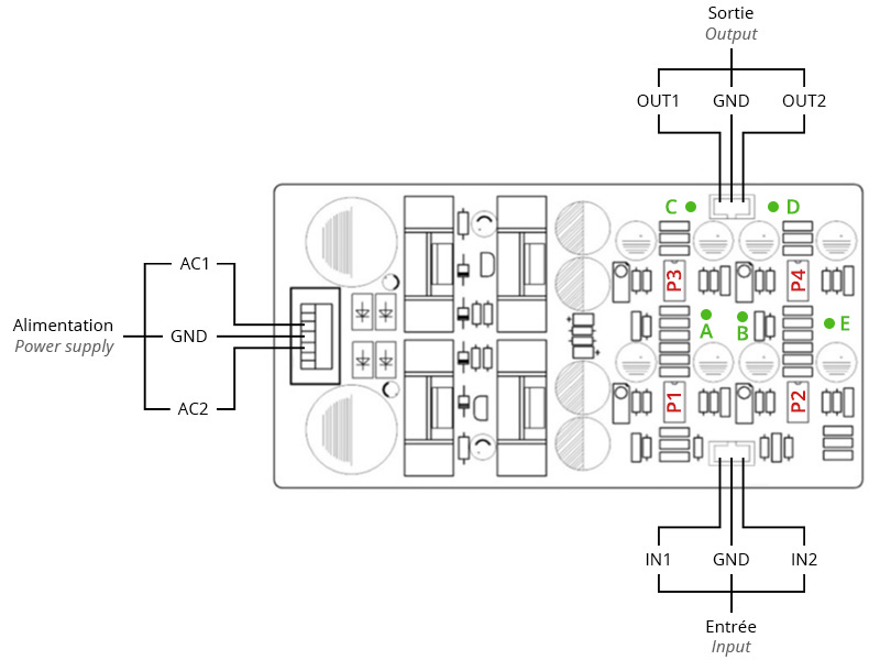 Module préamplificateur Stéréo faible bruit JRC 5534D