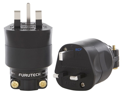 Furutech FI-UK NCF (R) Connecteur Secteur UK 250VAC 13A NCF Cuivre Plaqué Rhodium Traité Alpha Ø20mm