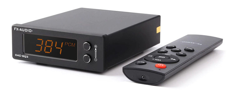 FX-Audio DAC-SQ3 DAC USB ES9038Q2M XMOS U208 32bit 384kHz DSD256 Black