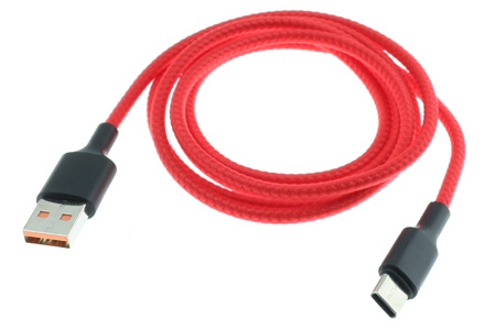 Câble USB-A mâle vers USB-C mâle rouge 1m