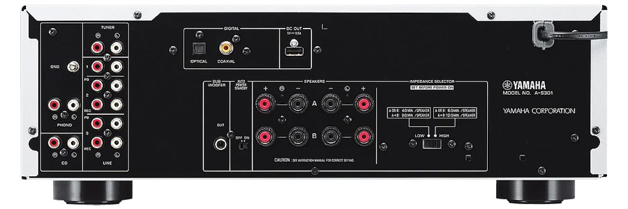 Yamaha A-S301 Amplificateur Class AB Pure Direct ToP-ART 2x95W 4Ω