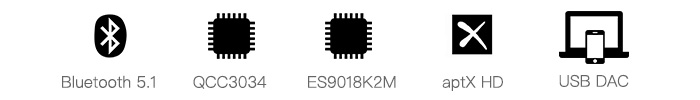 xDuoo XQ-50s récepteur Bluetooth 5.1 QCC3034 ES9018K2M aptX-HD