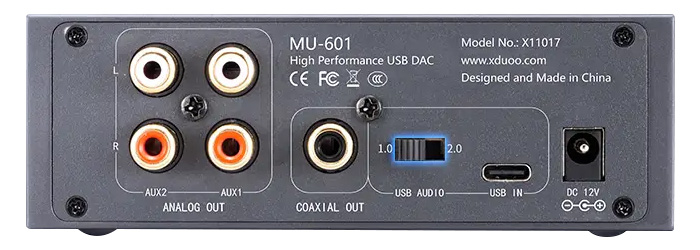 xDuoo MU-601 DAC USB ES9018K2M XMOS XU208 32bit 384kHz DSD256