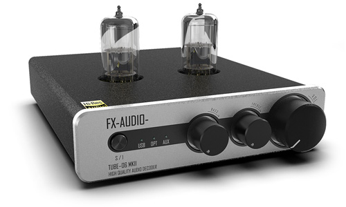 FX-Audio TUBE-06 MKII Préamplificateur à Tubes 2x 6N3 DAC ES9018K2M CM6642 Subwoofer 24bit 192kHz