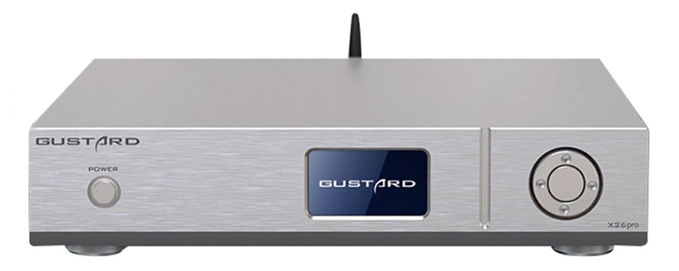 Gustard X26Pro DAC Symétrique 2x ES9038Pro XMOS Bluetooth 5.0 MQA 32Bit 768kHz DSD512 Argent<span id=