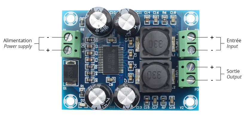 Module Amplificateur Class D Mono TPA3118 60W 4 Ohm