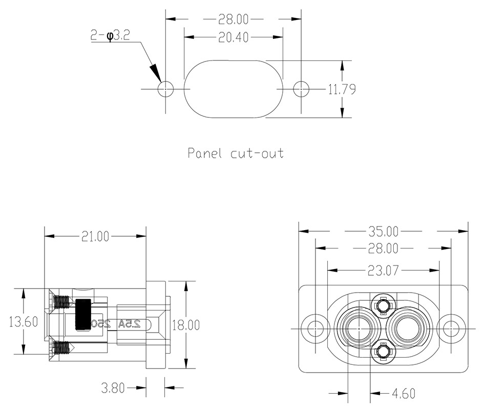 Viborg V108G Embase IEC C7 Cuivre Pur Plaqué Argent / Or 24k