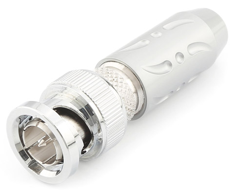 Viborg VD302R Connecteur BNC Cuivre Pur Plaqué Argent / Rhodium Ø8mm