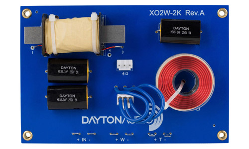 Dayton Audio XO2W-2K Filtre Haut-Parleurs 2 Voies 2000Hz