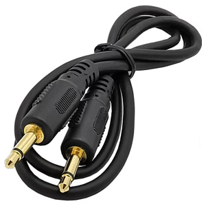 Câble RCA Mono vers Jack 3.5mm Mono Plaqué Or 1.8m - Audiophonics