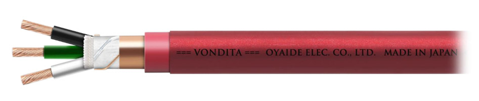 Oyaide Vondita Câble Secteur Cuivre 102SSC Blindé 3x4mm² Ø13mm