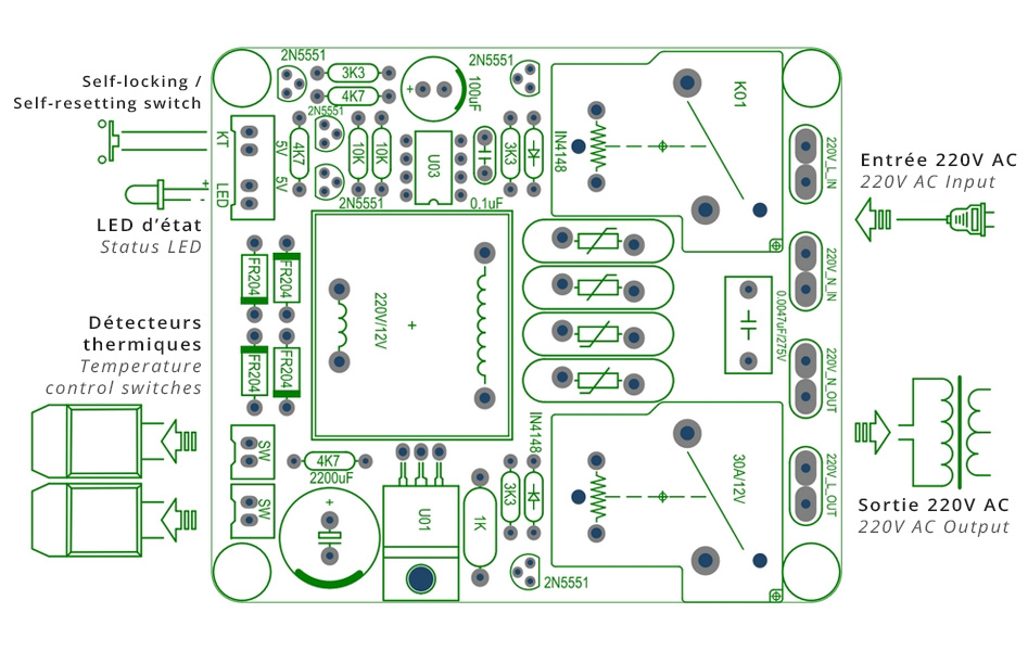 Module Softstart de Commande / Temporisation et Protection pour Amplificateur