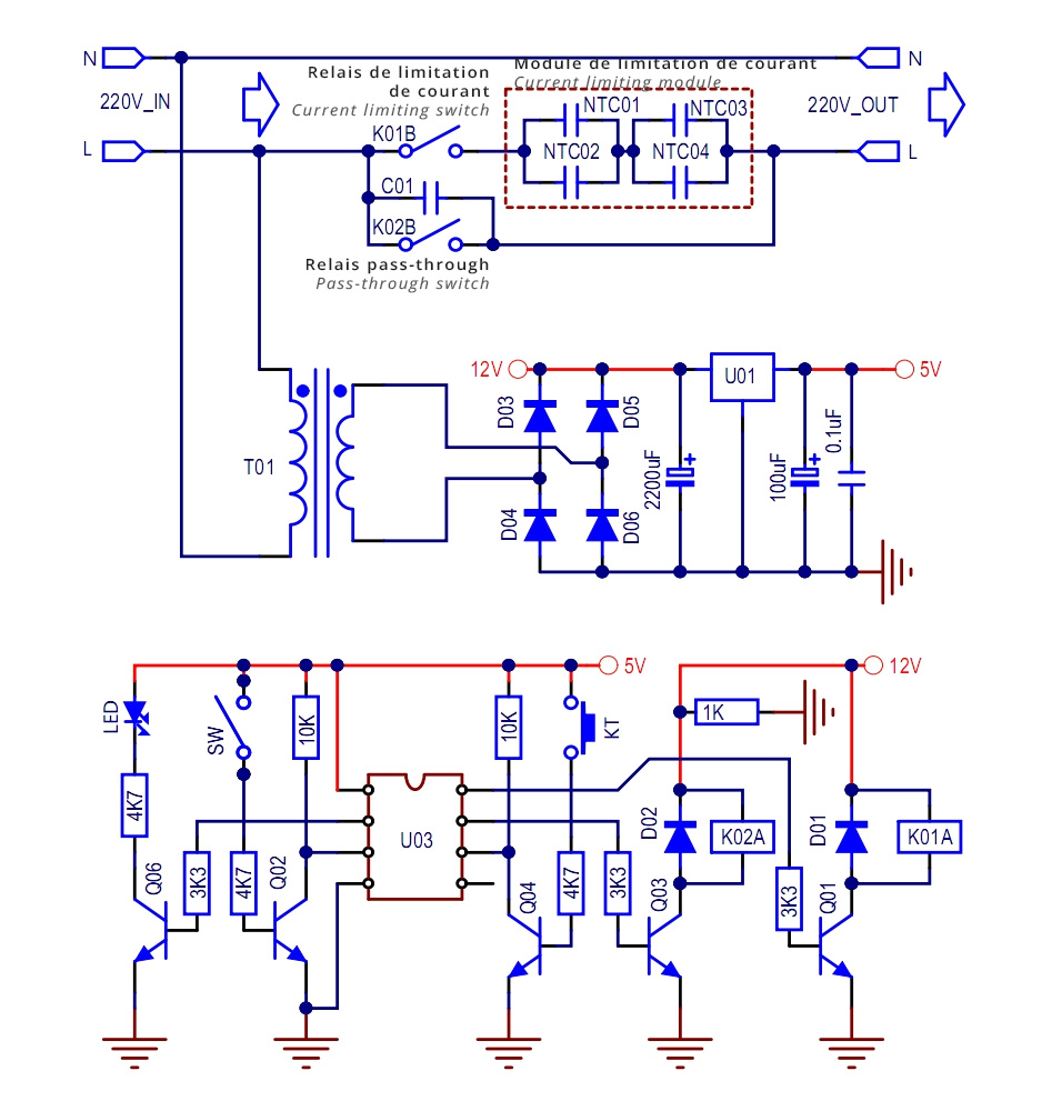 Module Softstart de Commande / Temporisation et Protection pour Amplificateur