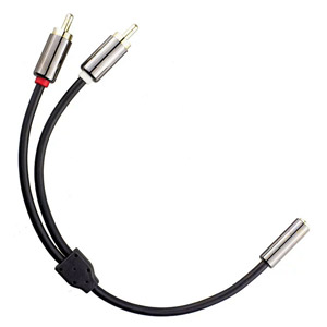 Khadas Câble Adaptateur RCA Stéréo Mâle vers Jack 3.5mm Stéréo Femelle 20cm