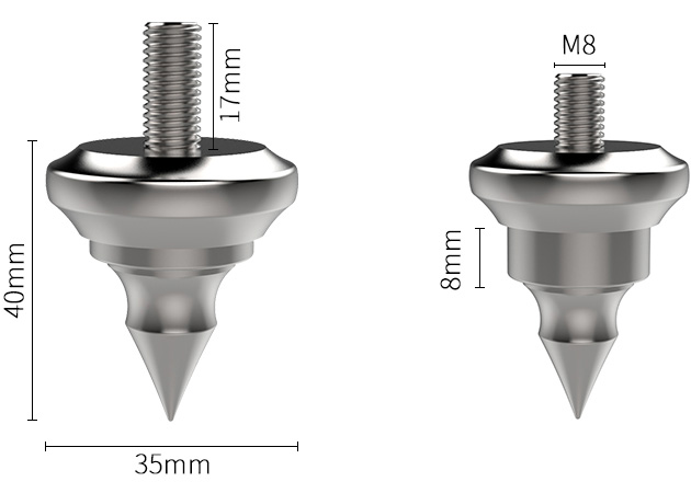 Audio Bastion Spike X REF Pointe de découplage acier M8 (Set x4)