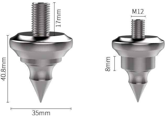 Audio Bastion Spike X REF Pointe de découplage acier M12 (Set x4)