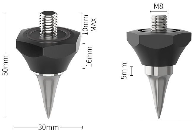 Audio Bastion Spike X PLUS Pointe de découplage acier M8 (Set x4)