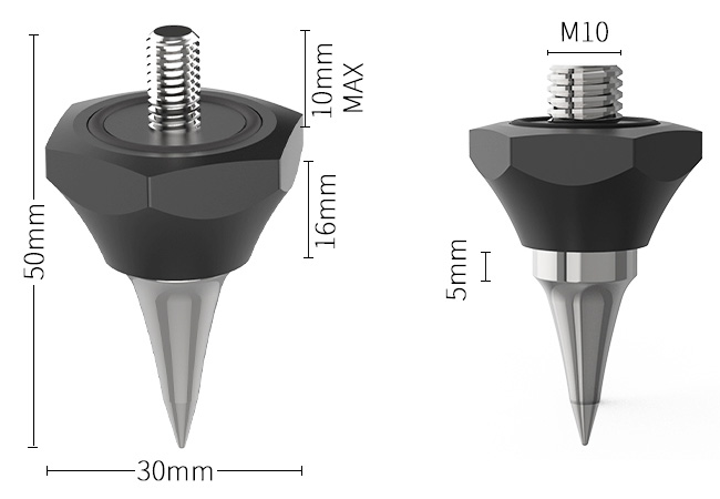 Audio Bastion Spike X PLUS Pointe de découplage acier M10 (Set x4)