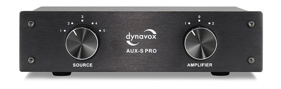Dynavox AUX-S Pro Commutateur Sélecteur Audio pour Entrées / Sorties RCA Noir