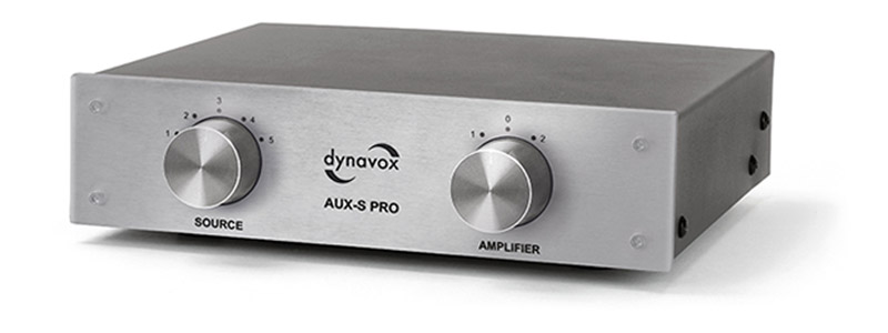 Dynavox AUX-S Pro Commutateur Sélecteur Audio pour Entrées / Sorties RCA Argent