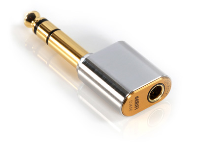 DD DJ65B Adaptateur Jack 6.35mm mâle vers Jack 4.4mm femelle cuivre plaqué or 24k