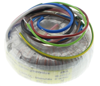 Transformateur torique 40VA 200V 0.1A 9.5V 1.1A 6.3V 1.5A Écran Électrostatique