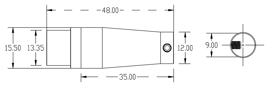 Viborg ND05R Connecteur DIN 5 pôles cuivre plaqué argent / rhodium Ø9mm