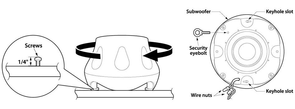 Dayton Audio IOSUB Subwoofer Intérieur / Extérieur 150W IP66