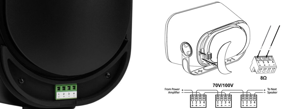 Dayton Audio IO65XTB Enceintes Intérieur / Extérieur 2 Voies avec Radiateur Passif IP66 50W