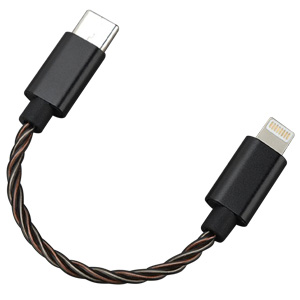 Câble USB-C Mâle vers Lightning Mâle Argent Cuivre OFC 12cm