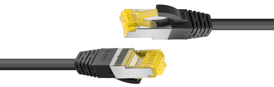 Lindy Câble Ethernet RJ45 S/FTP LSZH Cat.7 Cuivre Blindé Noir 3m