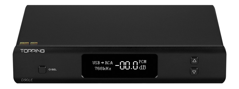 Topping D90LE DAC Symétrique ES9038Pro 32bit 768kHz DSD512 Noir