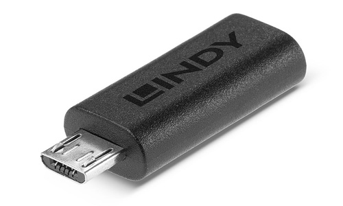 LINDY Adaptateur Micro USB Mâle vers USB-C Femelle - Audiophonics