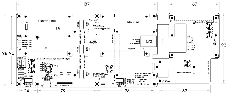 Ian Canada StationPi Pro Adaptateur Pré-Assemblé pour Raspberry Pi et Modules Audio