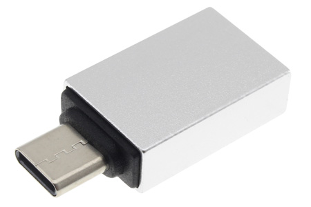 Adaptateur USB-C Mâle vers Jack 3.5mm / USB-C Femelle - Audiophonics